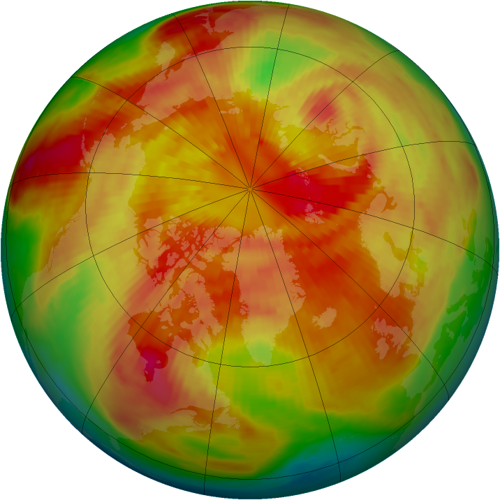 Arctic ozone map for 16 March 1981
